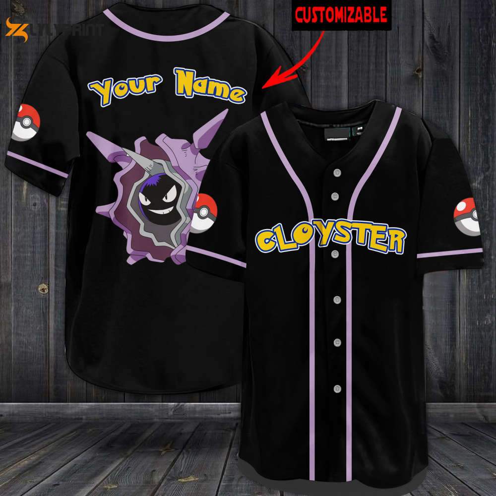 Personalized Cloyster Baseball Jersey - lylyprint.com baseball jersey product view 1