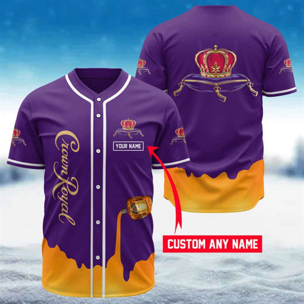 Personalized Crown Royal Whiskey 2k213 Baseball Jersey - Aopprinter baseball jersey product view 2