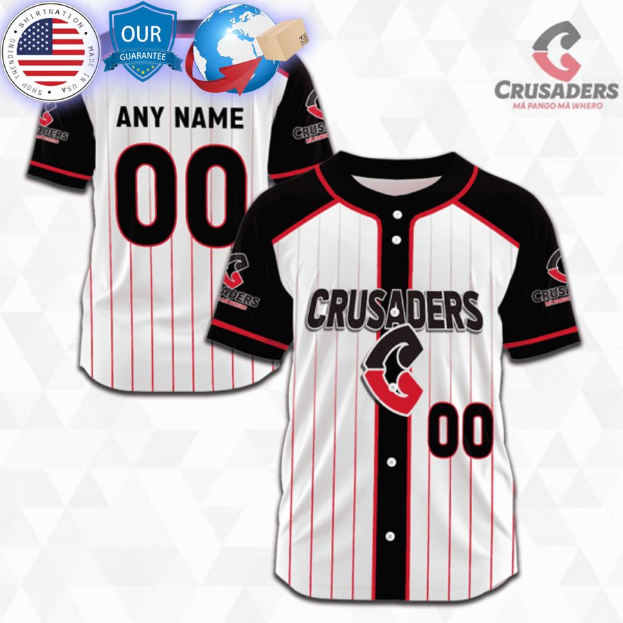 HOT Customized Crusaders Super Rugby Baseball Jersey baseball jersey product view 1