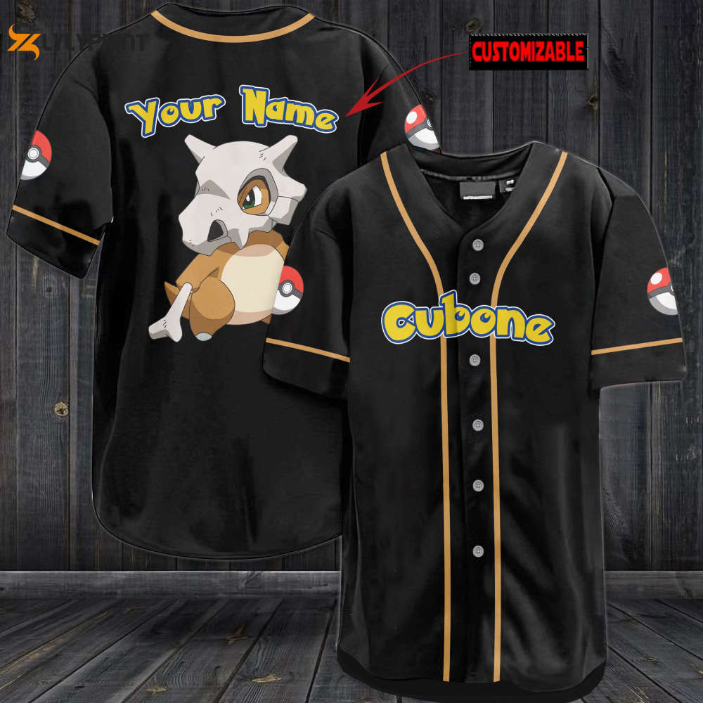 Personalized Cubone Baseball Jersey - lylyprint.com baseball jersey product view 1