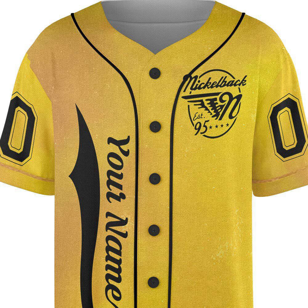 Personalized Custom Nickelback Music Doodle Art Baseball Jersey - lylyprint.com baseball jersey product view 5
