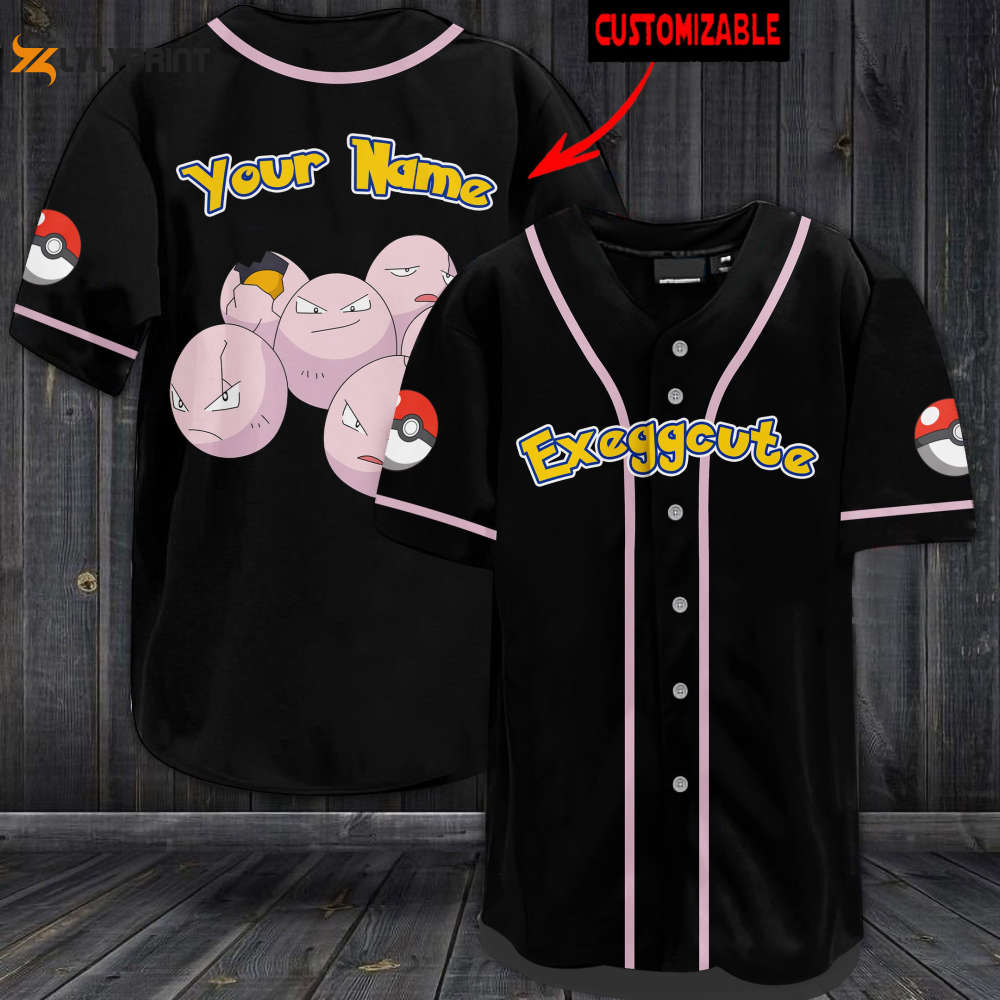 Personalized Exeggcute Baseball Jersey - lylyprint.com baseball jersey product view 1