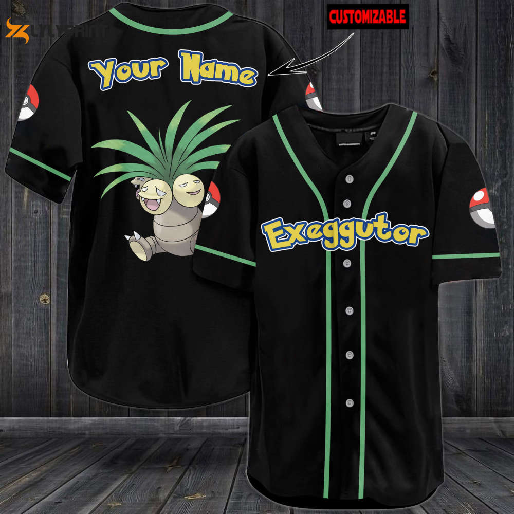 Personalized Exeggutor Baseball Jersey - lylyprint.com baseball jersey product view 1