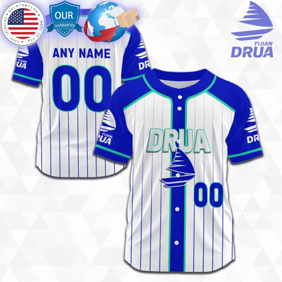 HOT Customized Fijian Drua Super Rugby Baseball Jersey baseball jersey product view 1