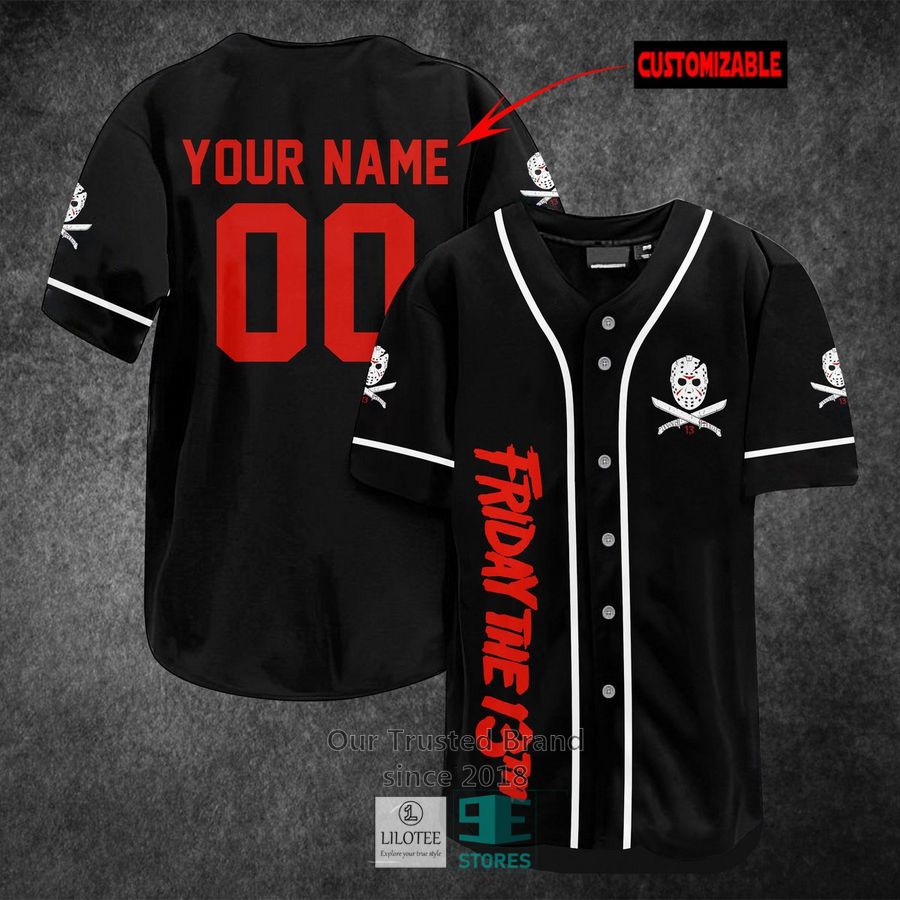 Personalized Friday the 13th Horror Movie Baseball Jersey baseball jersey product view 1