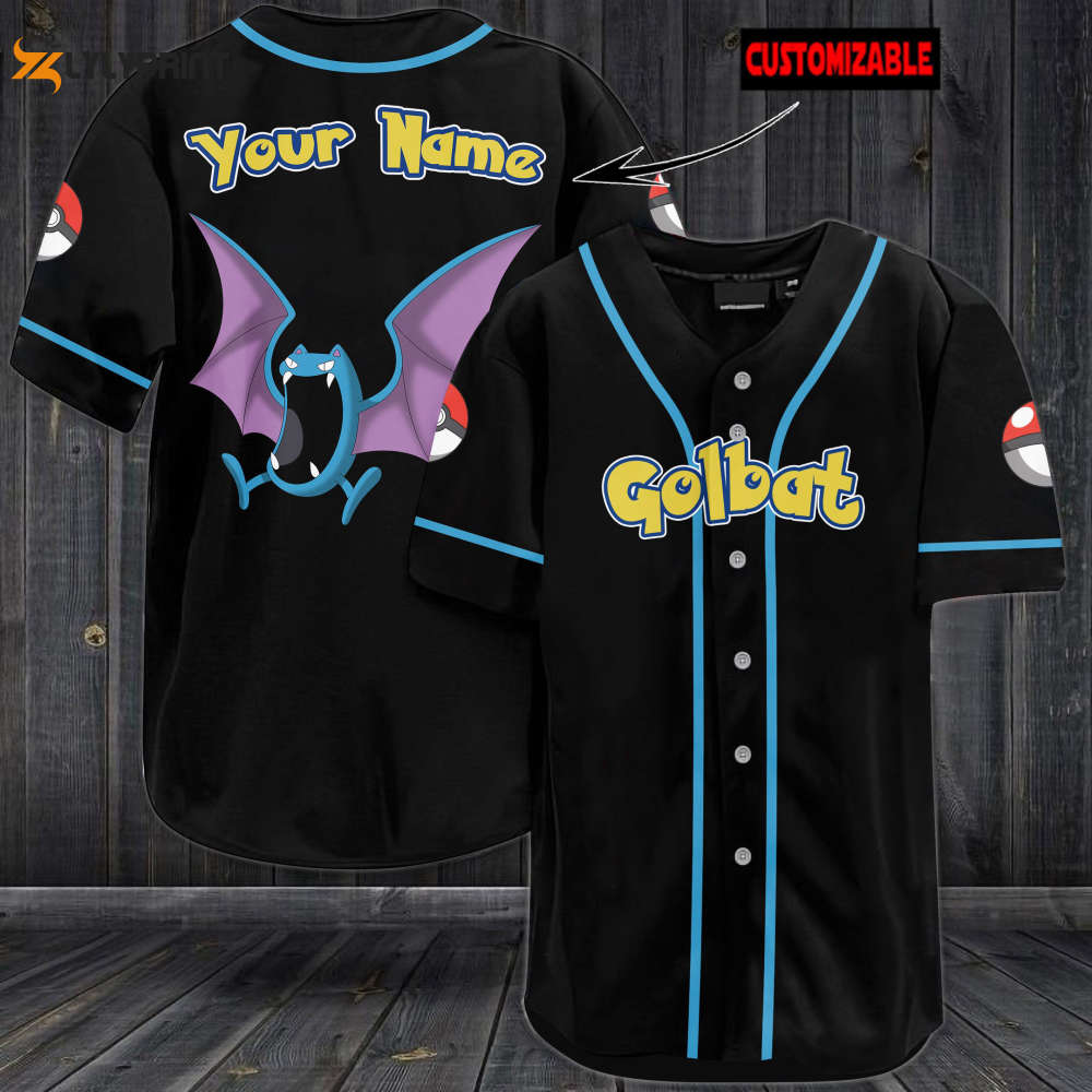 Personalized Golbat Baseball Jersey - lylyprint.com baseball jersey product view 1