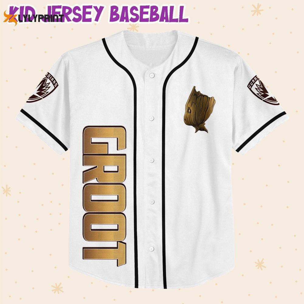 Personalized Groot Awesome Love Life Baseball Jersey - lylyprint.com baseball jersey product view 2