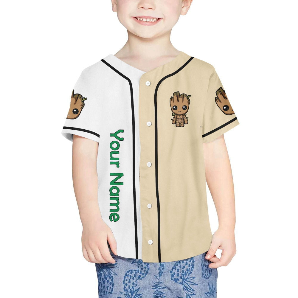 Personalized Groot Cutest In The Galaxy Baseball Jersey - lylyprint.com baseball jersey product view 4
