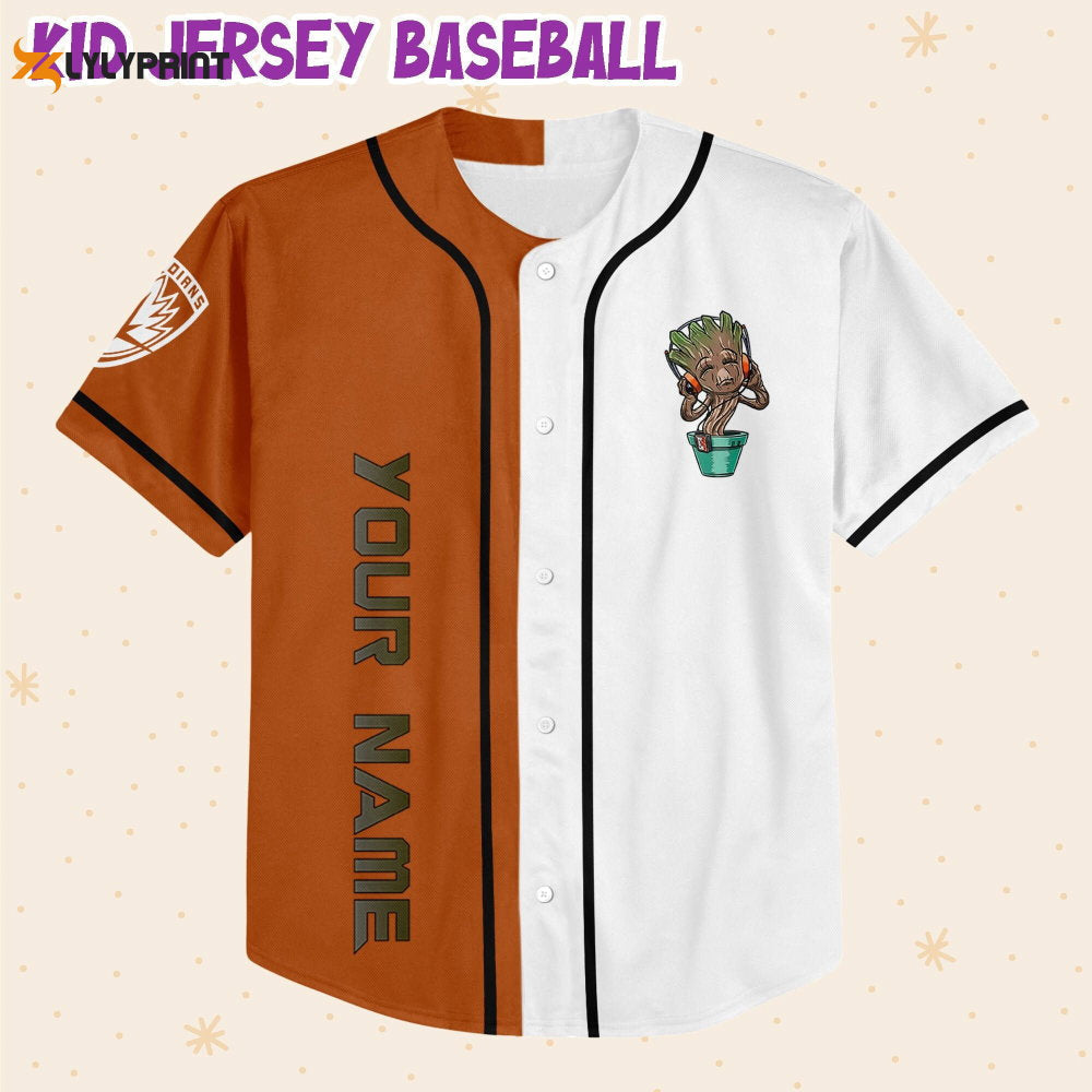 Personalized Groot Dancing With Myself Baseball Jersey - lylyprint.com baseball jersey product view 2