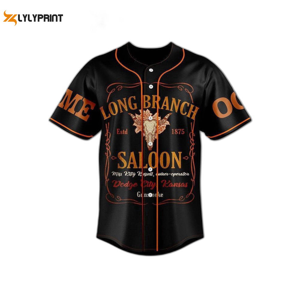 Personalized Gunsmoke Baseball Jersey For Men Women - lylyprint.com baseball jersey product view 1