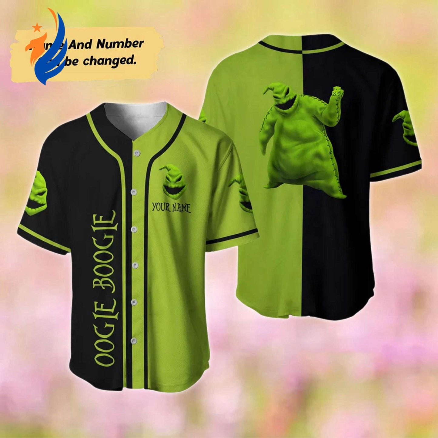 Spooktacular Personalized Halloween Oogie Boogie Baseball Jersey & Shirt: Nightmare Before Christmas Horror Shirt - Bafud baseball jersey product view 1