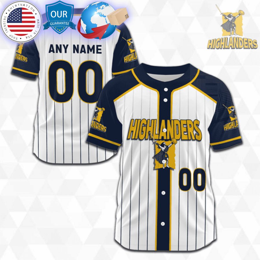 HOT Customized Highlanders Super Rugby Baseball Jersey baseball jersey product view 1