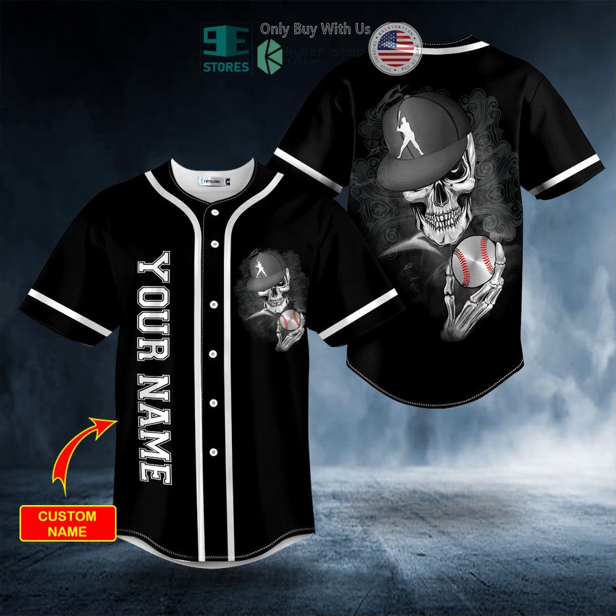 BEST Personalized Hippie Soul Baseball Skull Custom Baseball Shirt baseball jersey product view 1