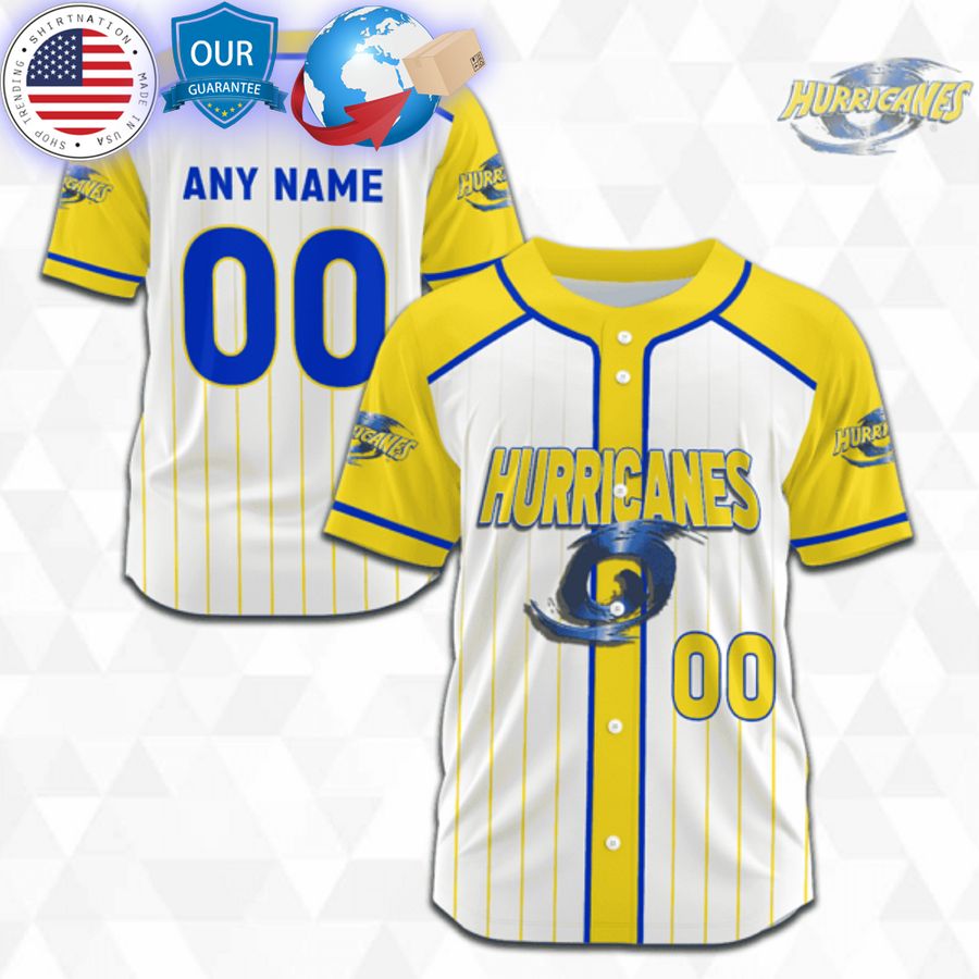 HOT Customized Hurricanes Super Rugby Baseball Jersey baseball jersey product view 1