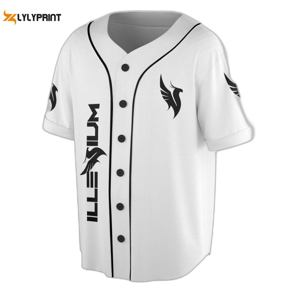 Personalized Illenium Music Baseball Jersey For Men Women, DJ Live World Tour 2023 Jersey - lylyprint.com baseball jersey product view 1