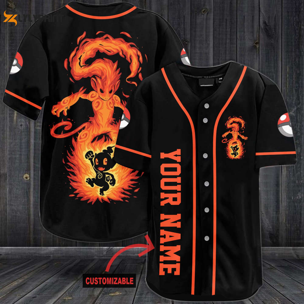 Personalized Infernape Baseball Jersey - lylyprint.com baseball jersey product view 1