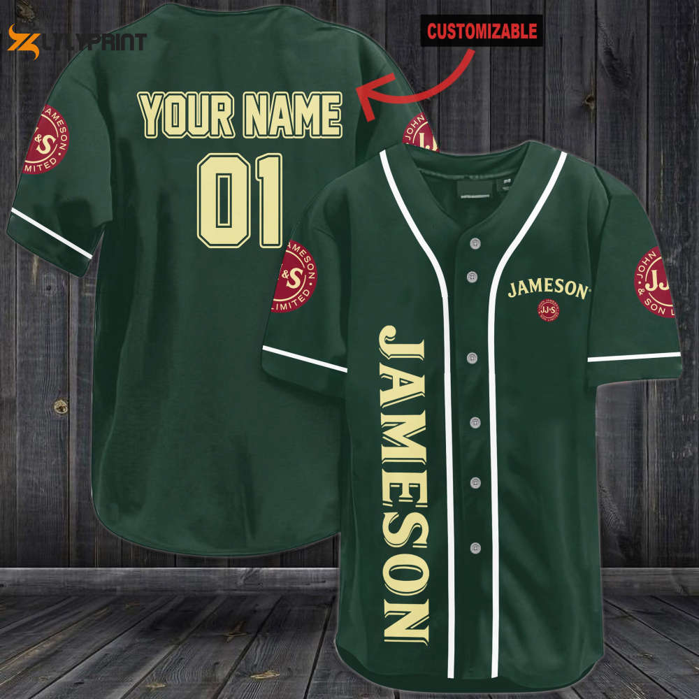 Personalized Jameson Baseball Jersey - lylyprint.com baseball jersey product view 1