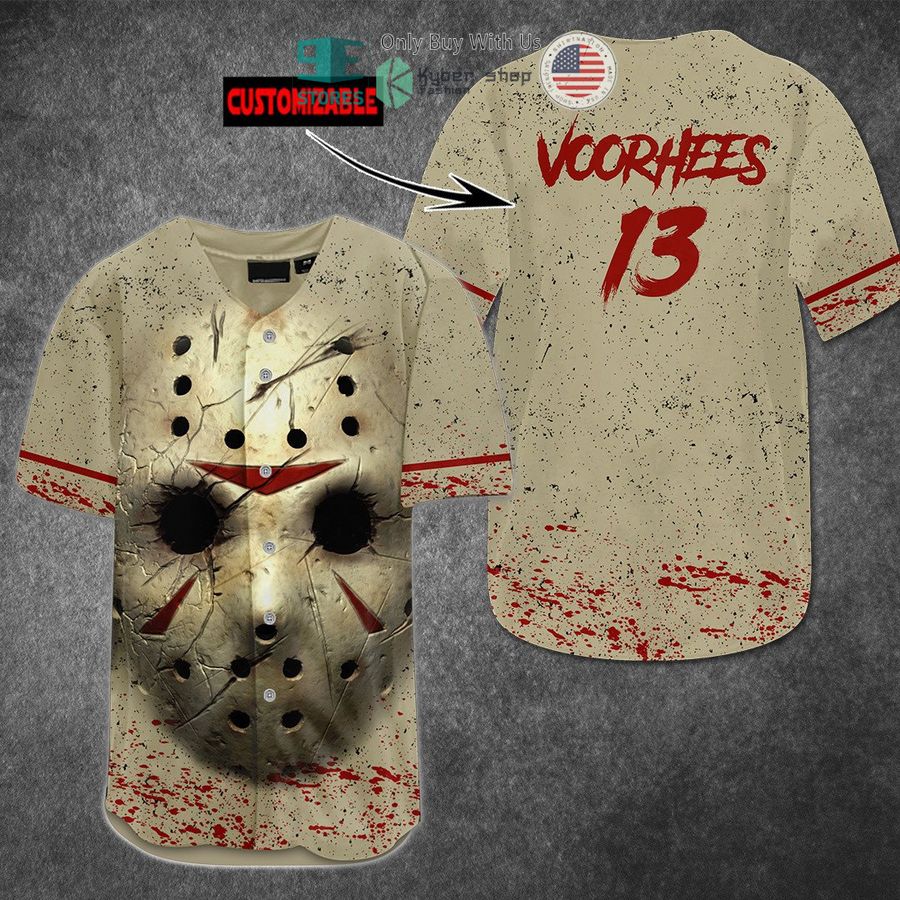 BEST Personalized Jason Voorhees blood Baseball Jersey baseball jersey product view 1