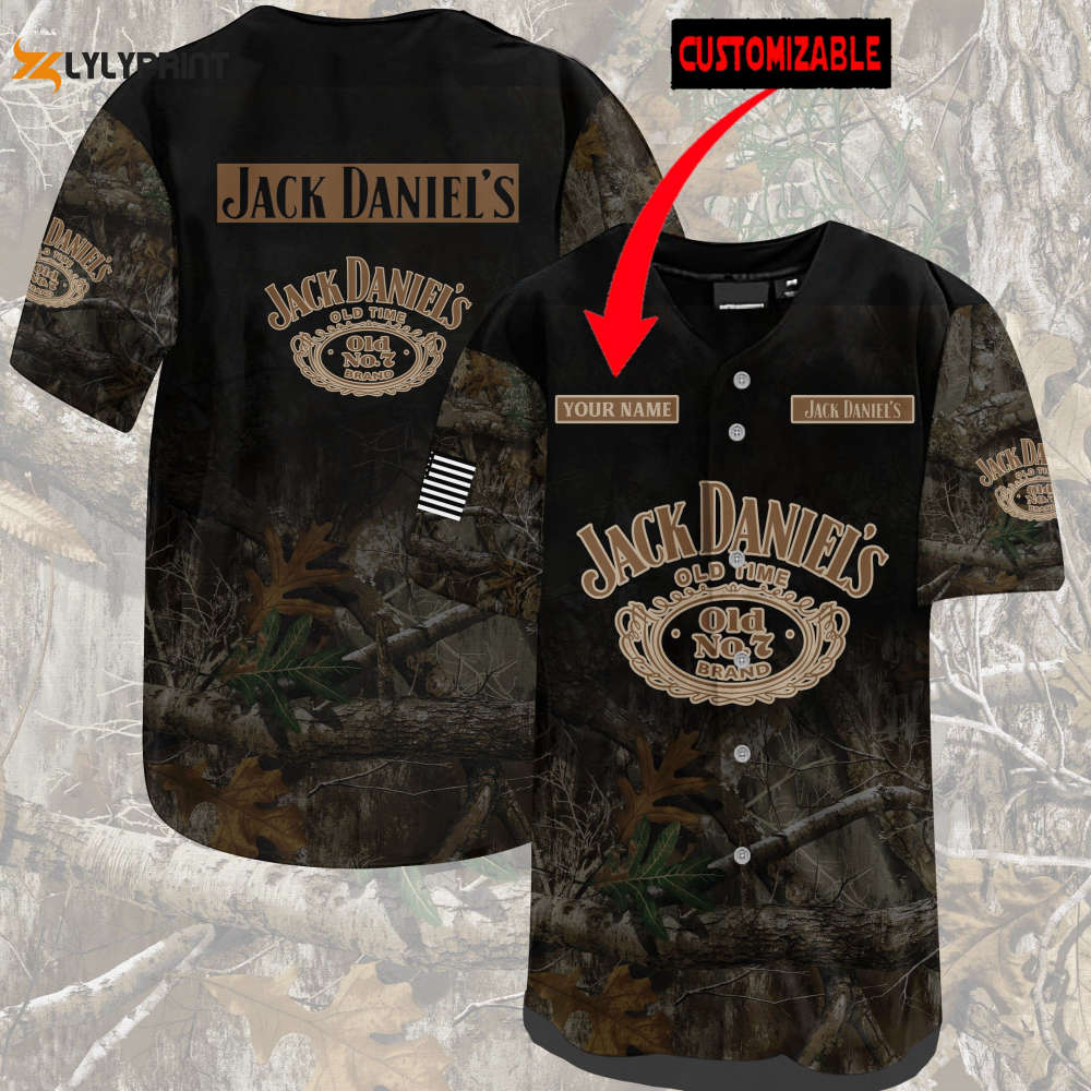 Personalized JD Old No 7 Woods All Over Print 3D Unisex Baseball Jersey - lylyprint.com baseball jersey product view 1