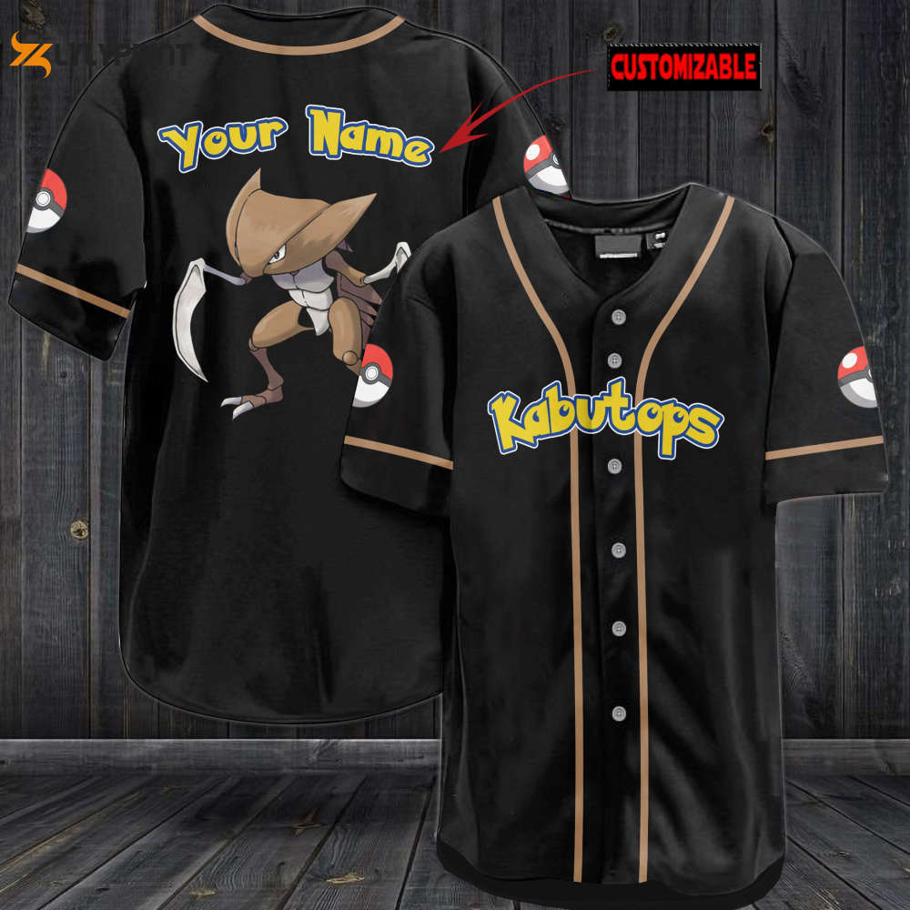 Personalized Kabutops Baseball Jersey - lylyprint.com baseball jersey product view 1