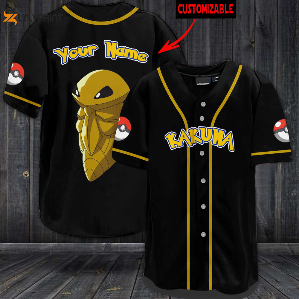 Personalized Kakuna Baseball Jersey - lylyprint.com baseball jersey product view 1