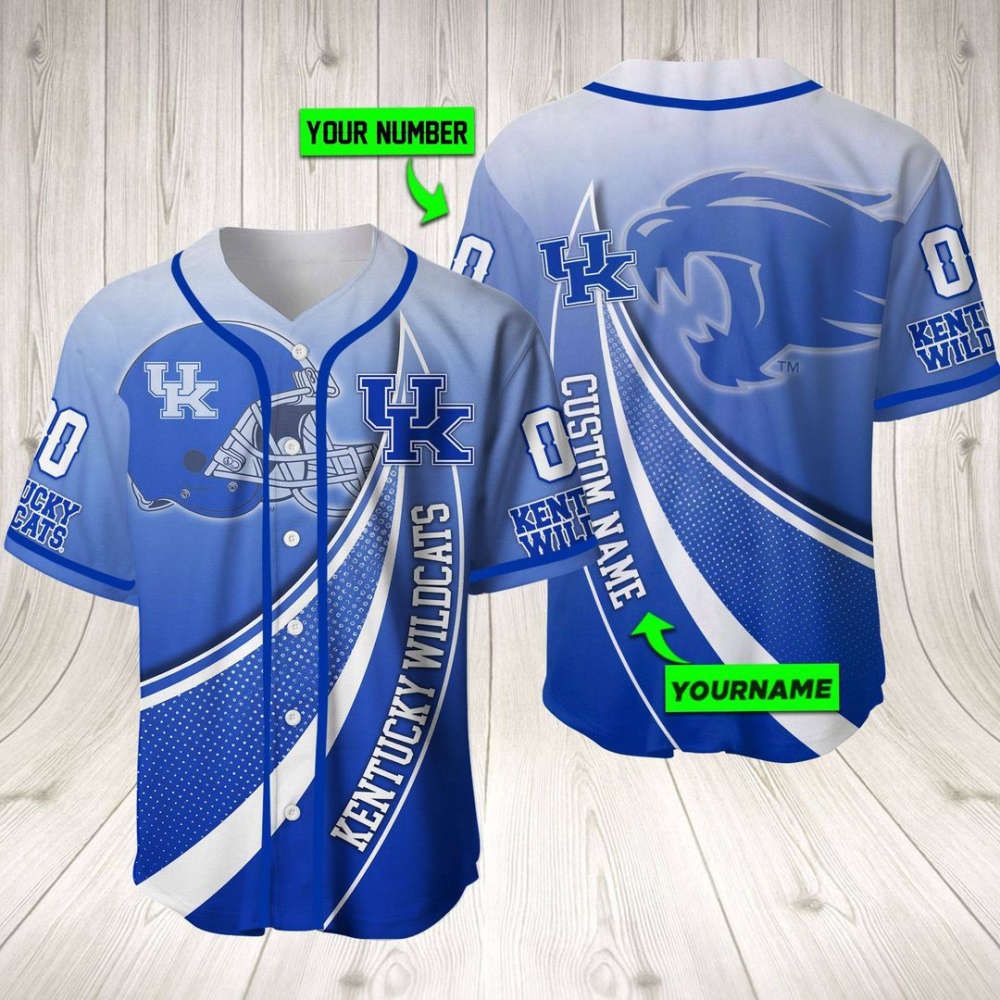 Personalized Kentucky Wildcats Baseball Jersey Baseball Jersey Mascot Gift For Men Women - lylyprint.com baseball jersey product view 2
