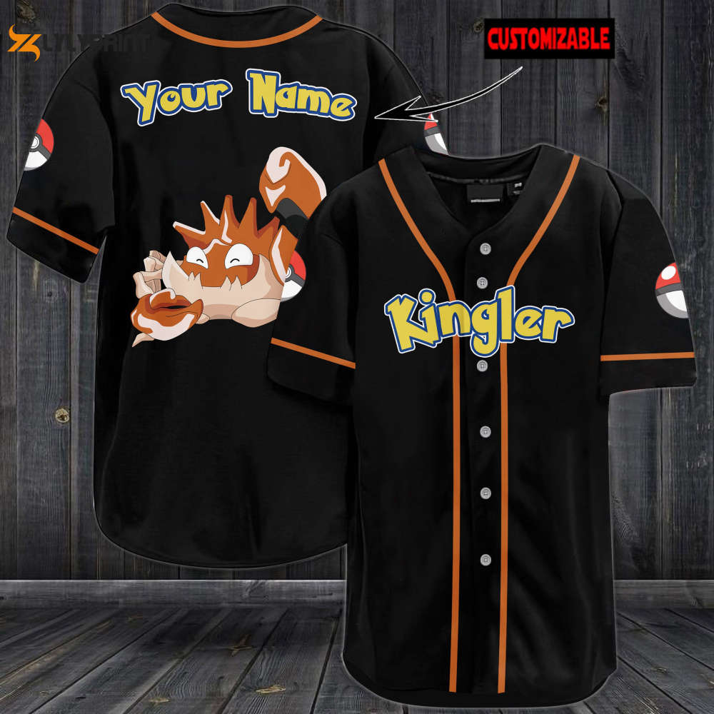 Personalized Kingler Baseball Jersey - lylyprint.com baseball jersey product view 1