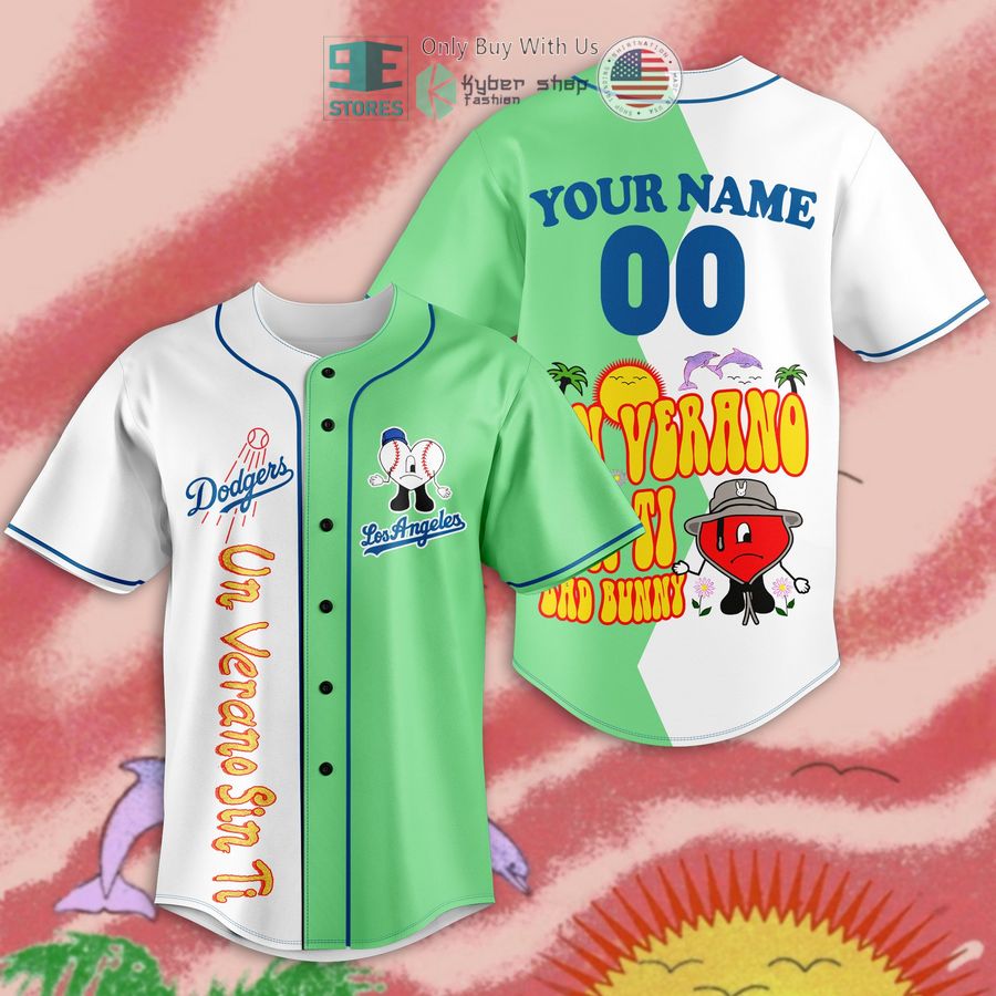 BEST Personalized Los Angeles Dodgers Un Verano Sin Ti Bad Bunny Baseball Jersey baseball jersey product view 1