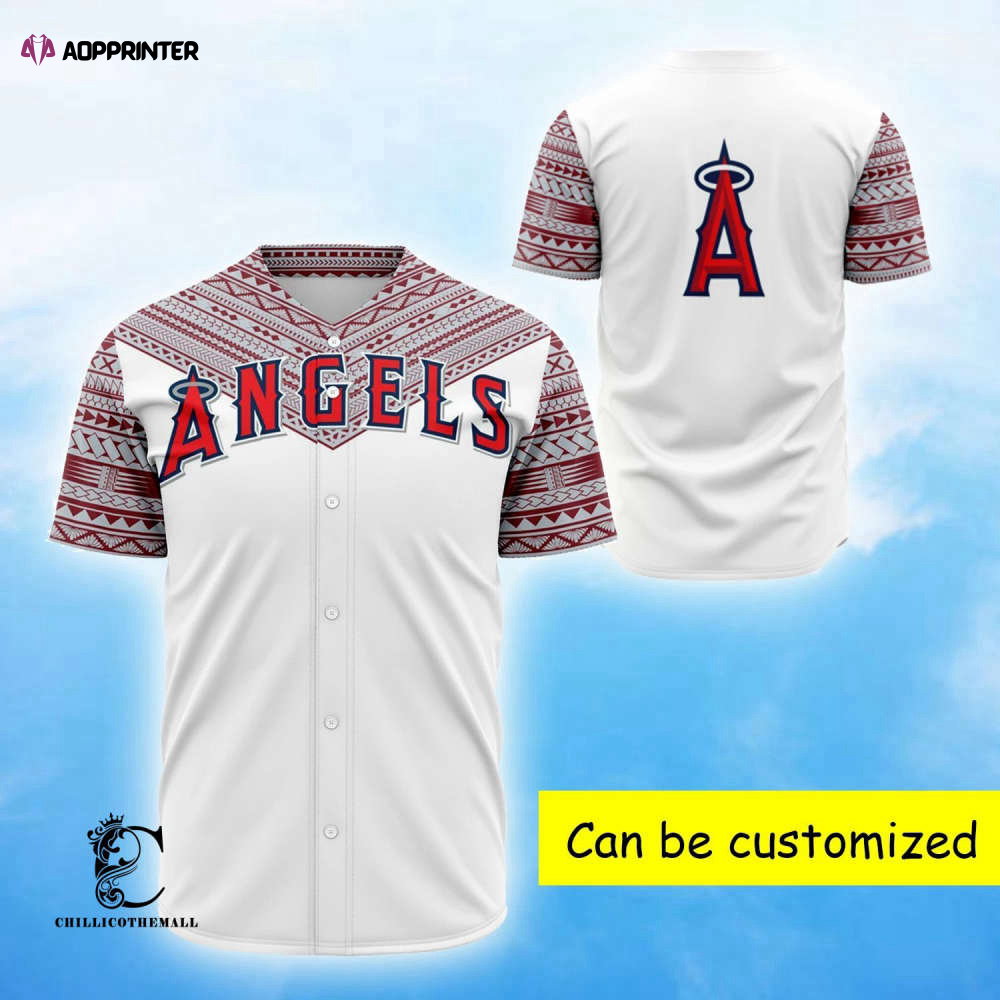 Personalized Los Angeles Red Polynesian Baseball Jersey baseball jersey product view 1