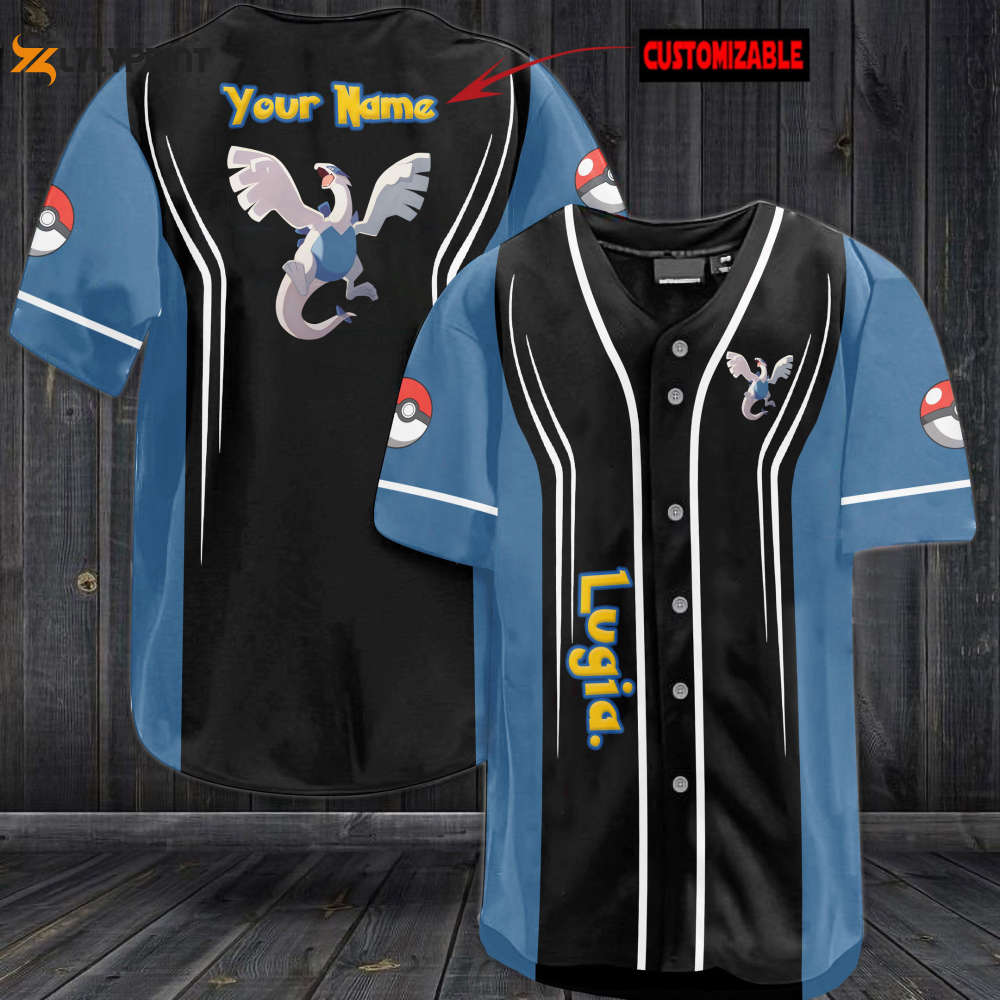 Personalized Lugia Baseball Jersey - lylyprint.com baseball jersey product view 1