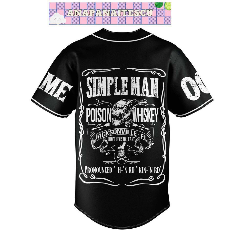 Personalized Lynyrd Skynyrd Baseball Jersey For Men Women - lylyprint.com baseball jersey product view 2