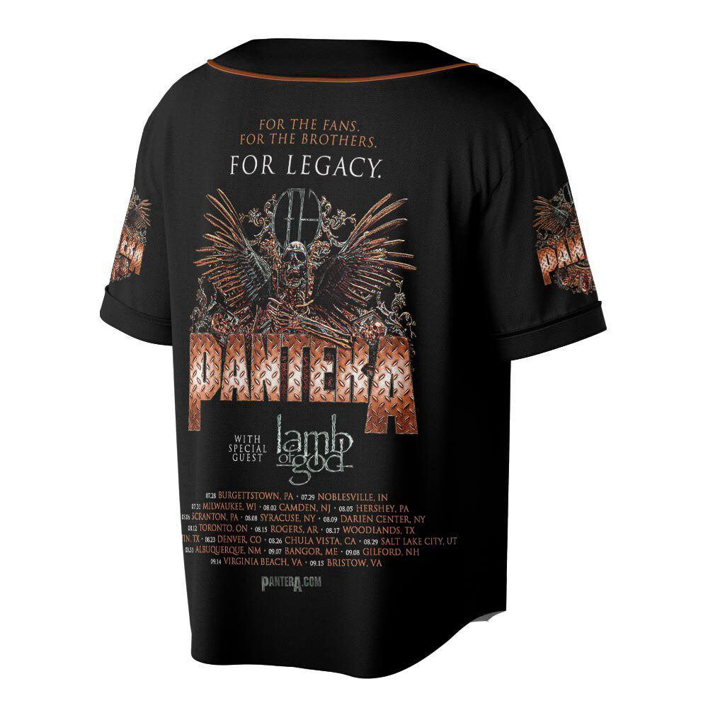 Personalized Mayhem Skull Tour 2023 With Lamp Of God Baseball Jersey For Men Women - lylyprint.com baseball jersey product view 2
