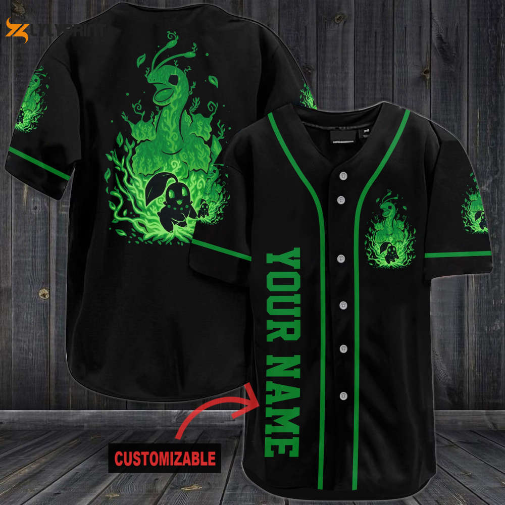 Personalized Meganium Baseball Jersey - lylyprint.com baseball jersey product view 1