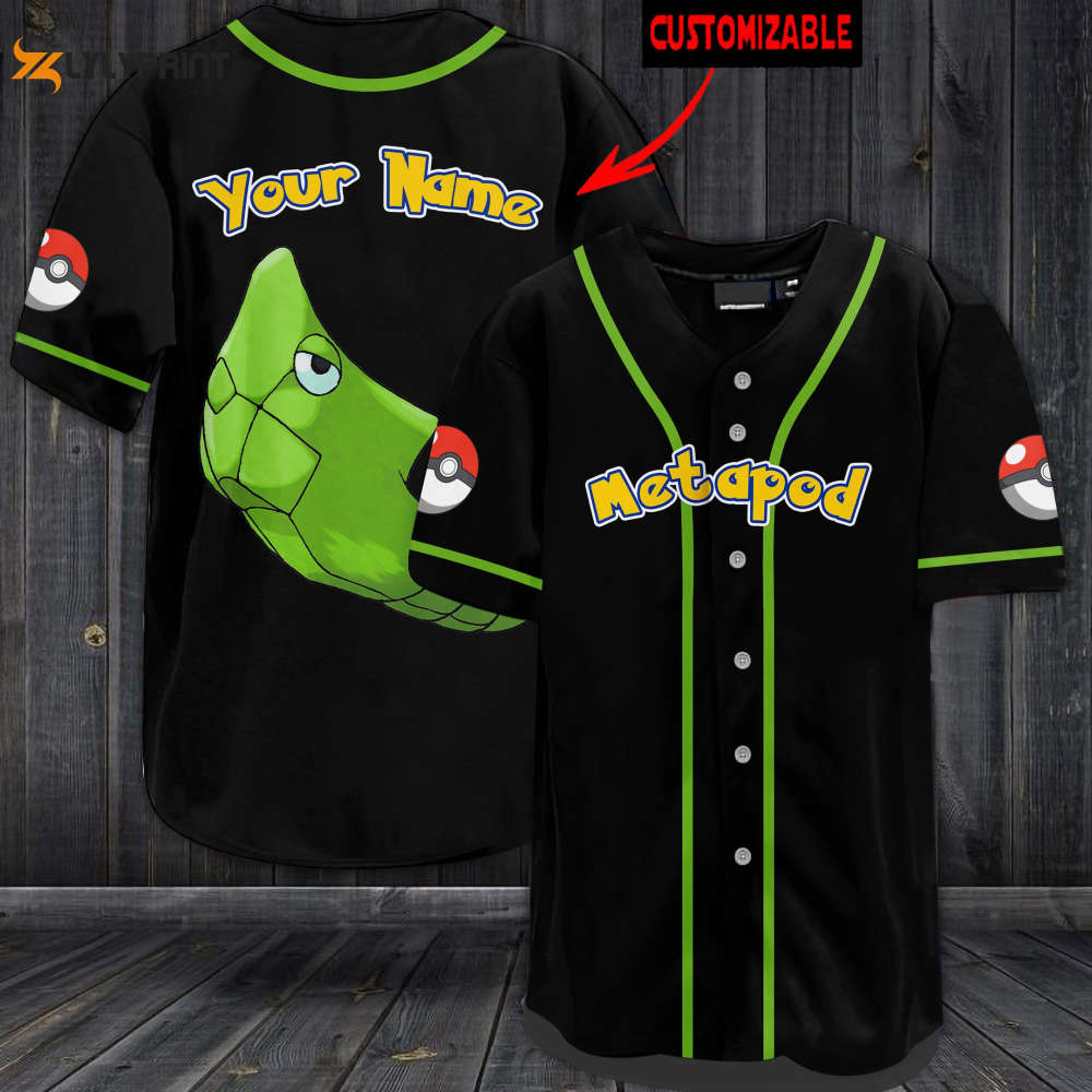 Personalized Metapod Baseball Jersey - lylyprint.com baseball jersey product view 1