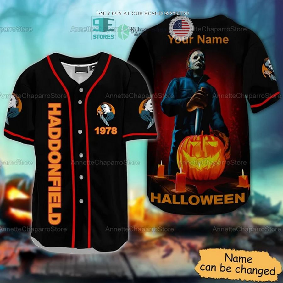BEST Personalized Michael Myers Haddonfield 1978 Halloween Baseball Jersey baseball jersey product view 1