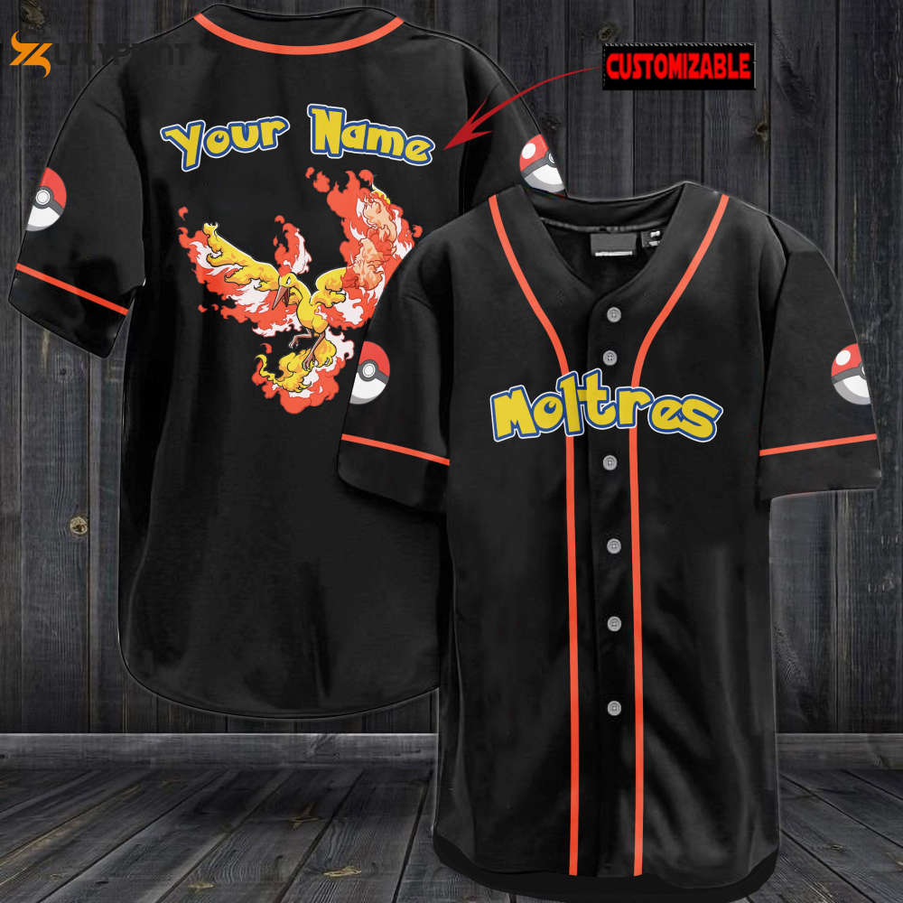 Custom Moltres Baseball Jersey - Perfect Gift for Men & Women - lylyprint.com baseball jersey product view 1
