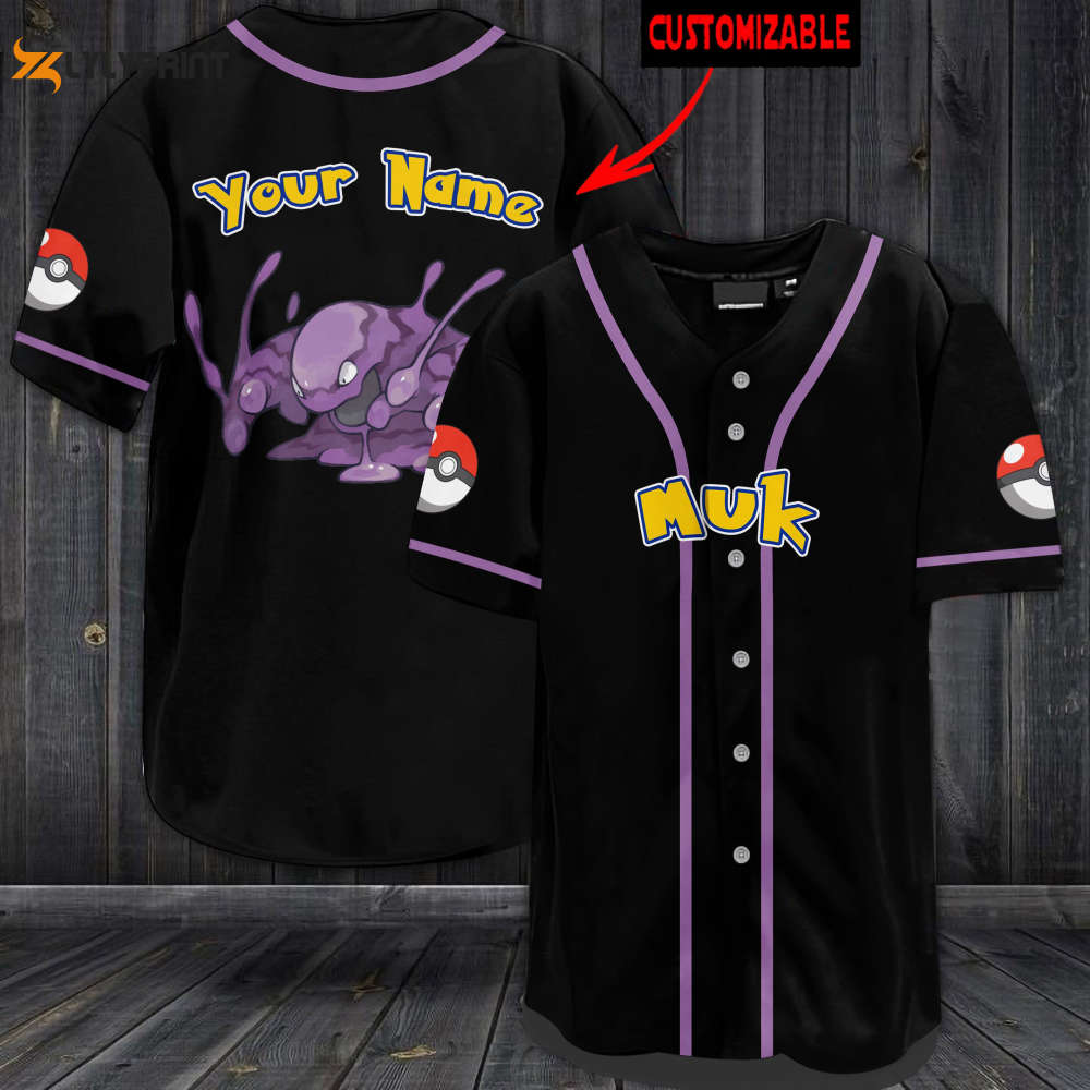 Personalized Muk Baseball Jersey - lylyprint.com baseball jersey product view 1