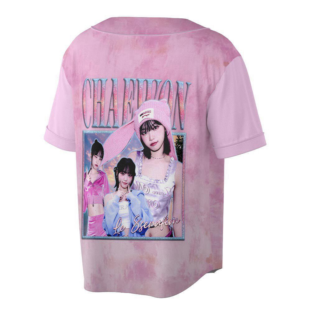 Personalized Name Chaewon Kpop Jersey Baseball, Kpop Baseball Jersey For Men Women - lylyprint.com baseball jersey product view 2