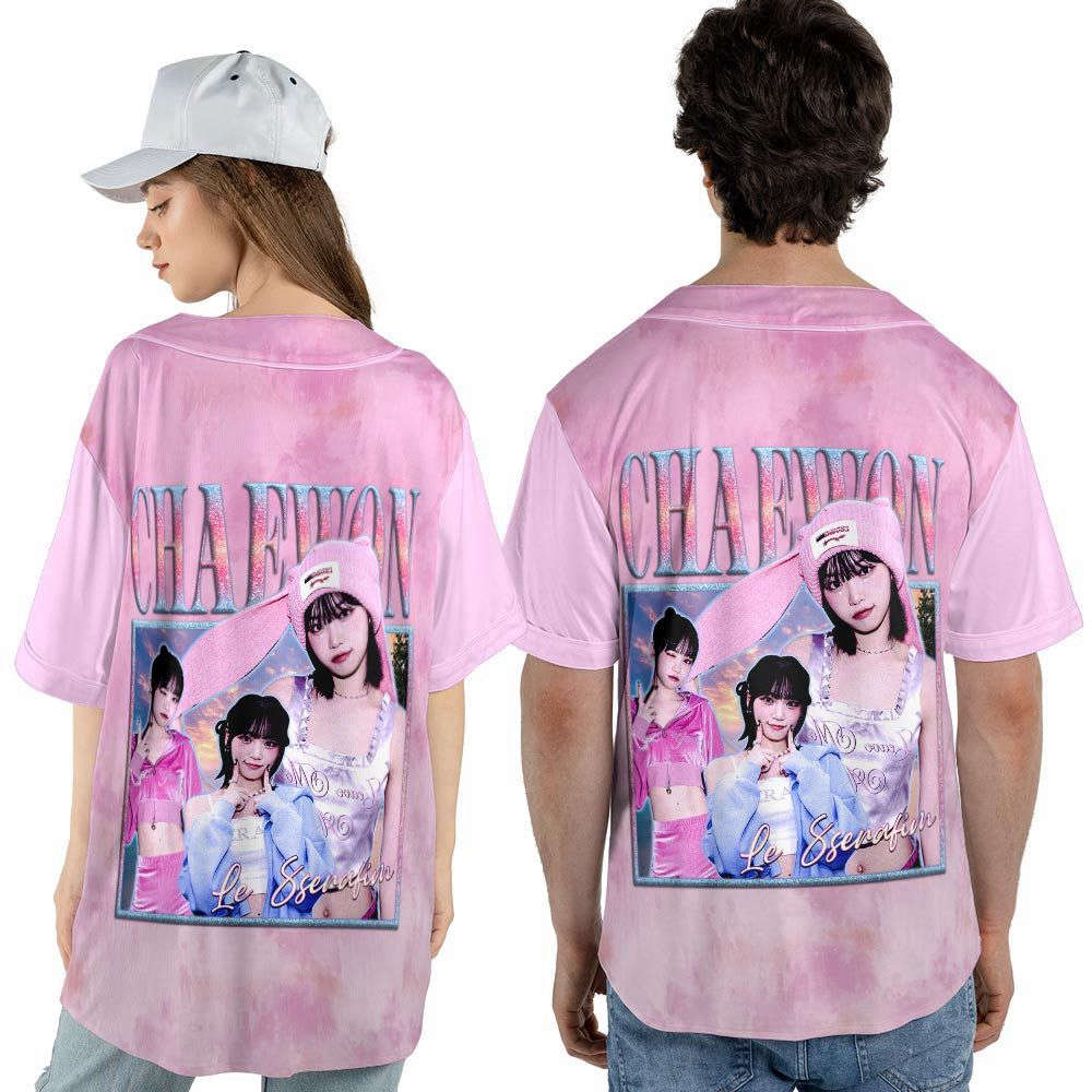 Personalized Name Chaewon Kpop Jersey Baseball, Kpop Baseball Jersey For Men Women - lylyprint.com baseball jersey product view 4