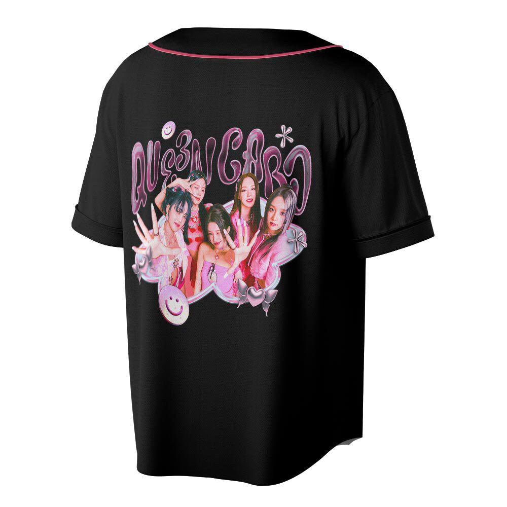 Personalized Name Gi-dle Kpop Jersey Baseball, Kpop Baseball Jersey For Men Women - lylyprint.com baseball jersey product view 2