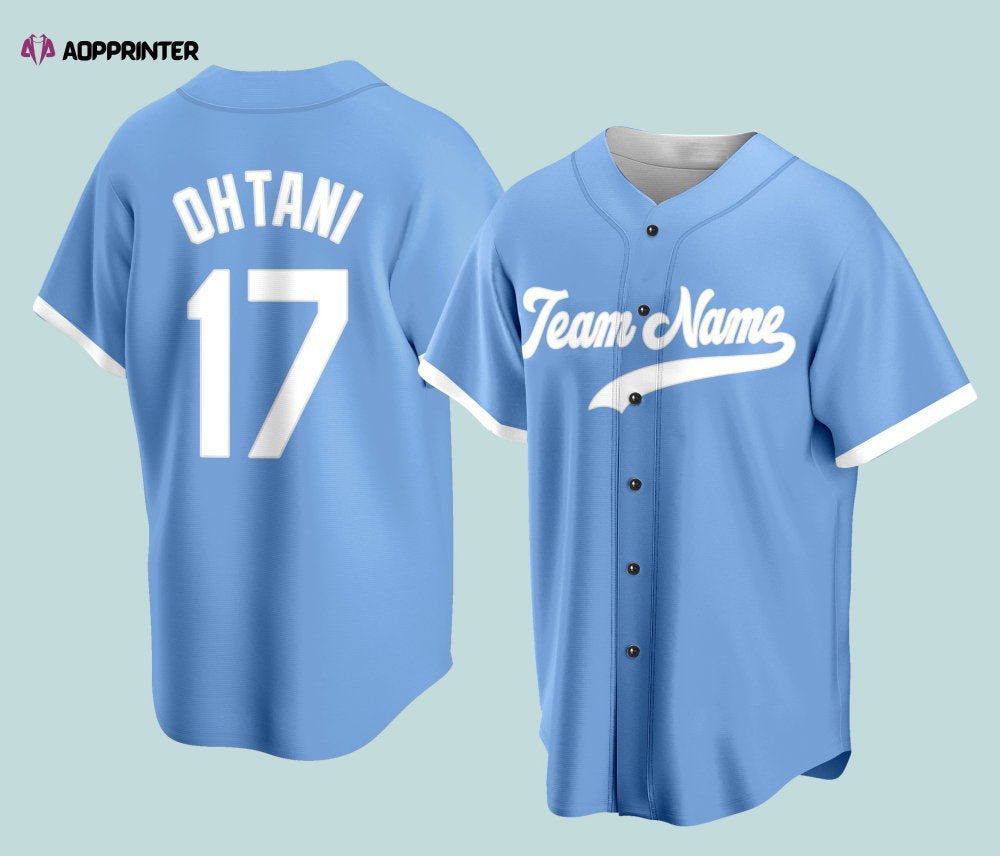Personalized Name Ohtanii Baseball Jersey Custom Request Baseball Game Day Outfit For American Baseball Fan Lover Gift For Baseball Player - Aopprinter baseball jersey product view 1