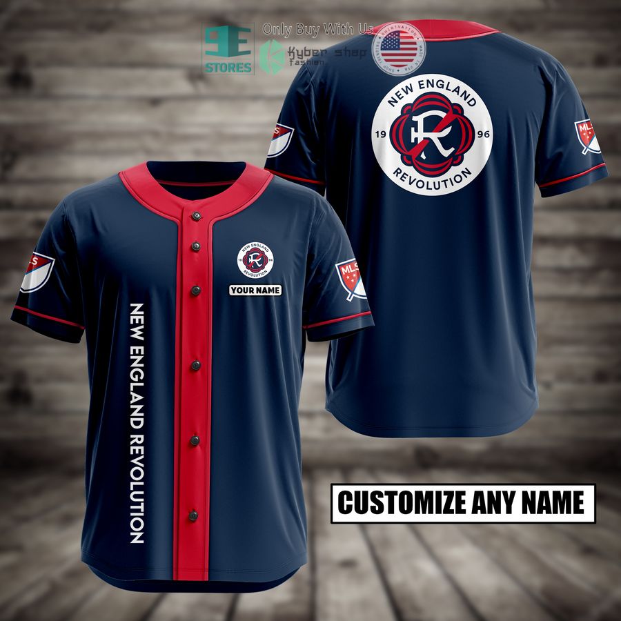 BEST Personalized New England Revolution Custom Baseball Shirt baseball jersey product view 1