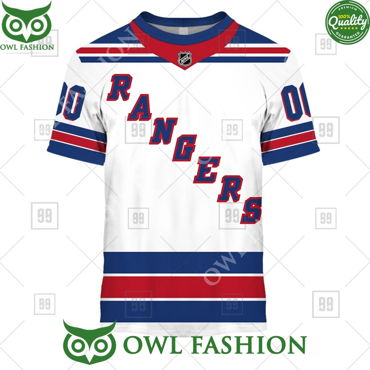 Personalized NHL New York Rangers Jersey Hoodie shirt hockey jersey product view 3