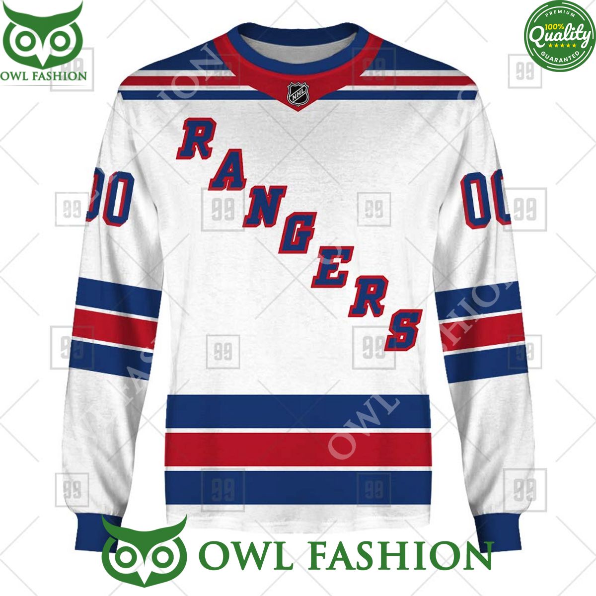 Personalized NHL New York Rangers Jersey Hoodie shirt hockey jersey product view 4