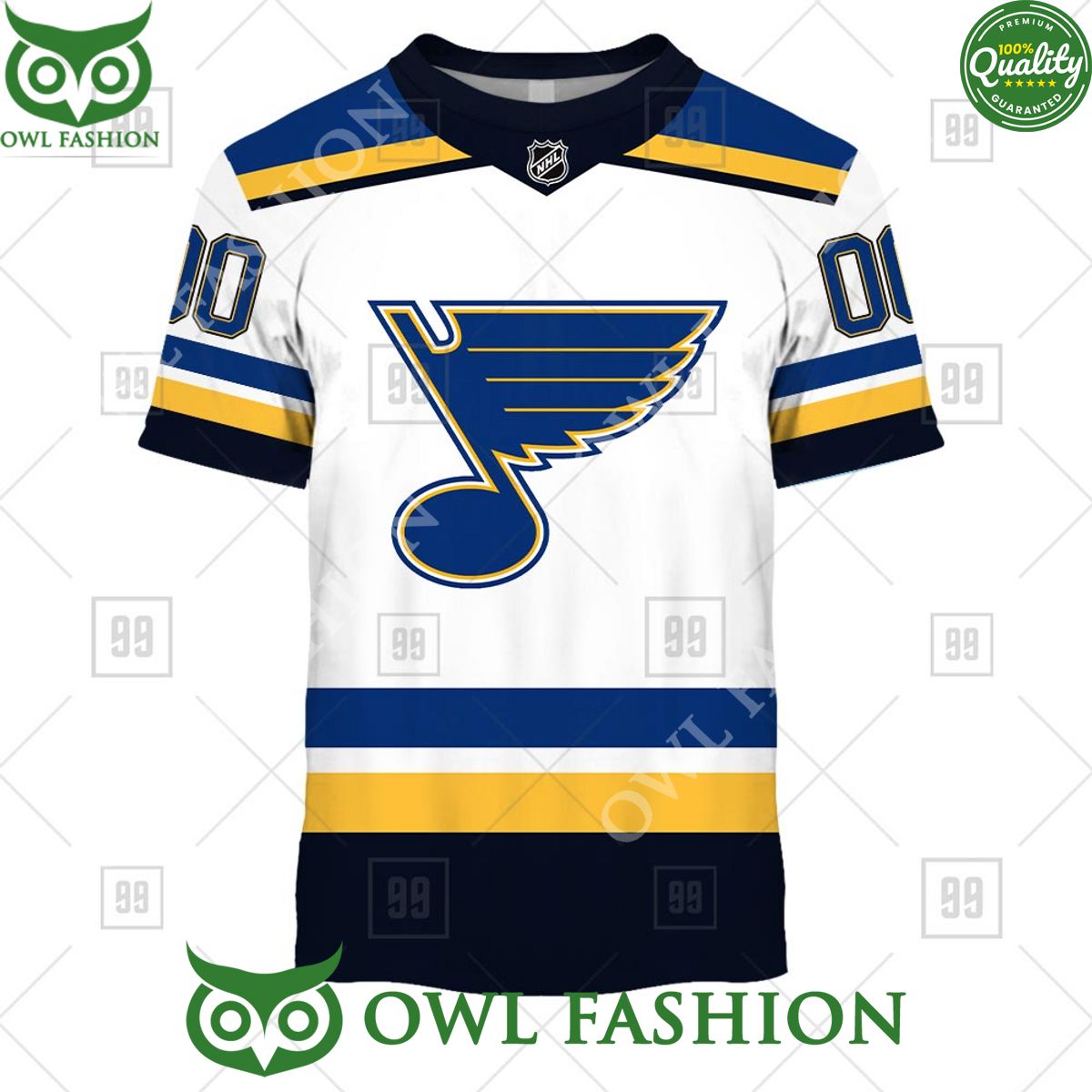 Personalized NHL St. Louis Blues Jersey Hoodie shirt hockey jersey product view 3