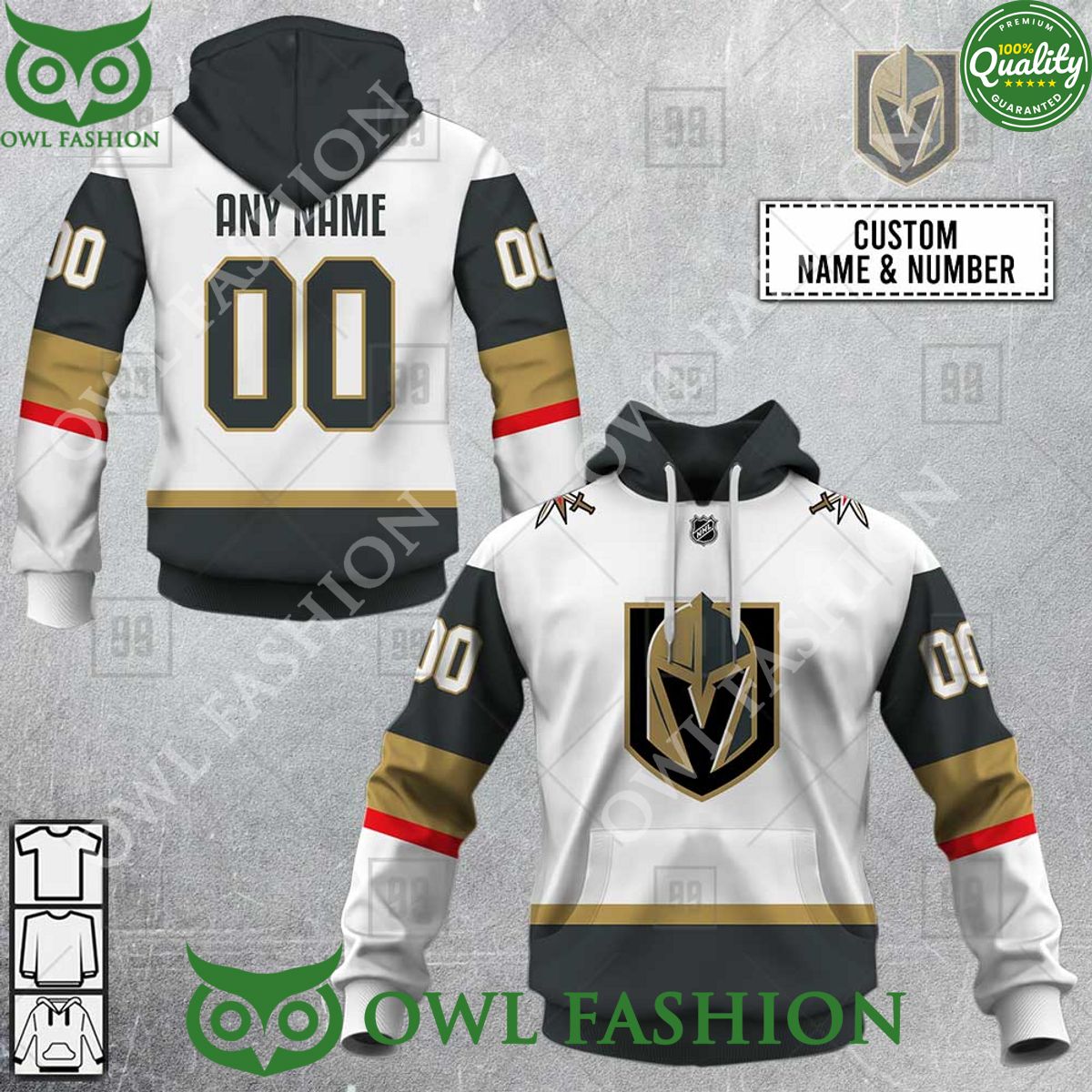 Personalized NHL Vegas Golden Knights Jersey Hoodie shirt hockey jersey product view 1