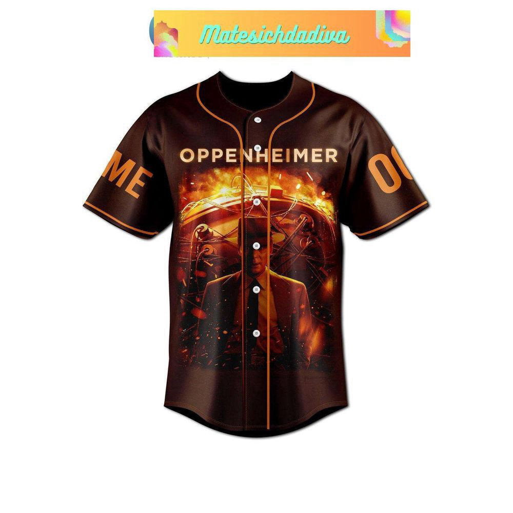 Personalized Oppenheimer Baseball Jersey For Men Women - lylyprint.com baseball jersey product view 3