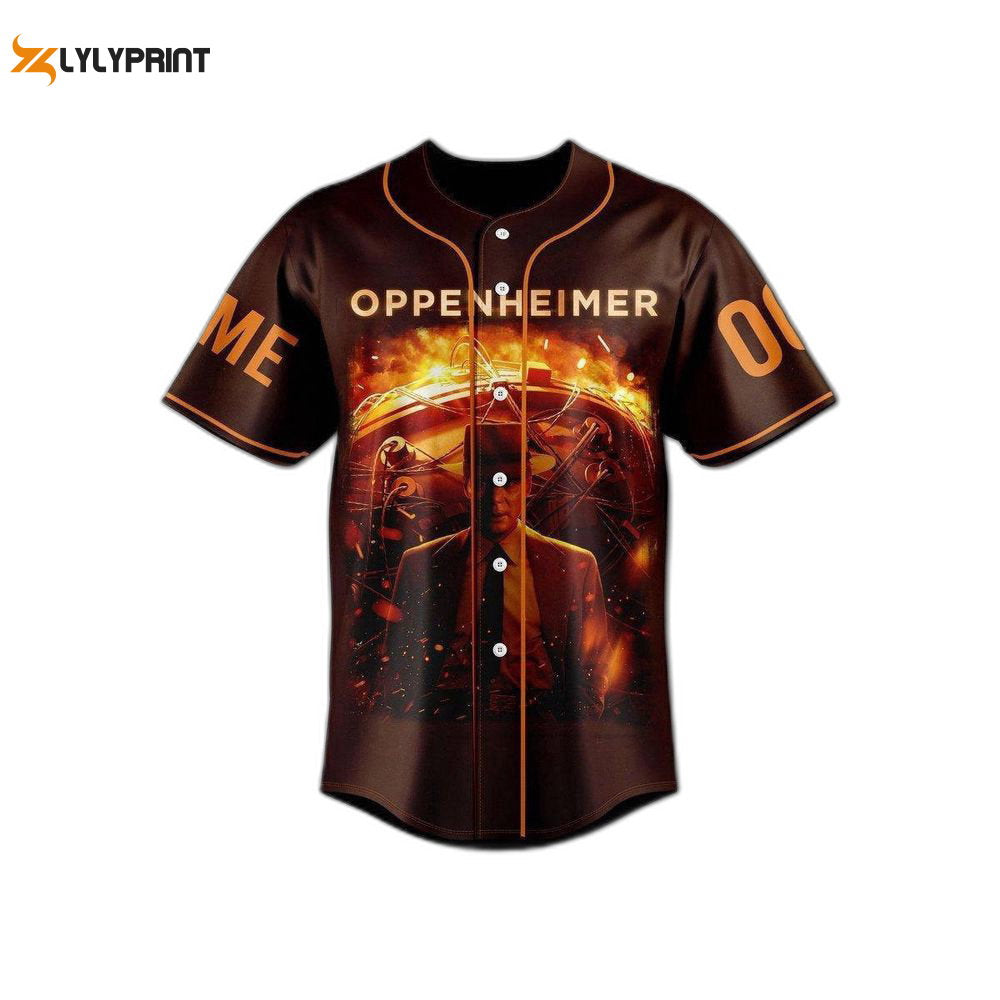 Personalized Oppenheimer Baseball Jersey For Men Women, The Destroyer Of Worlds Jersey Shirt - lylyprint.com baseball jersey product view 1