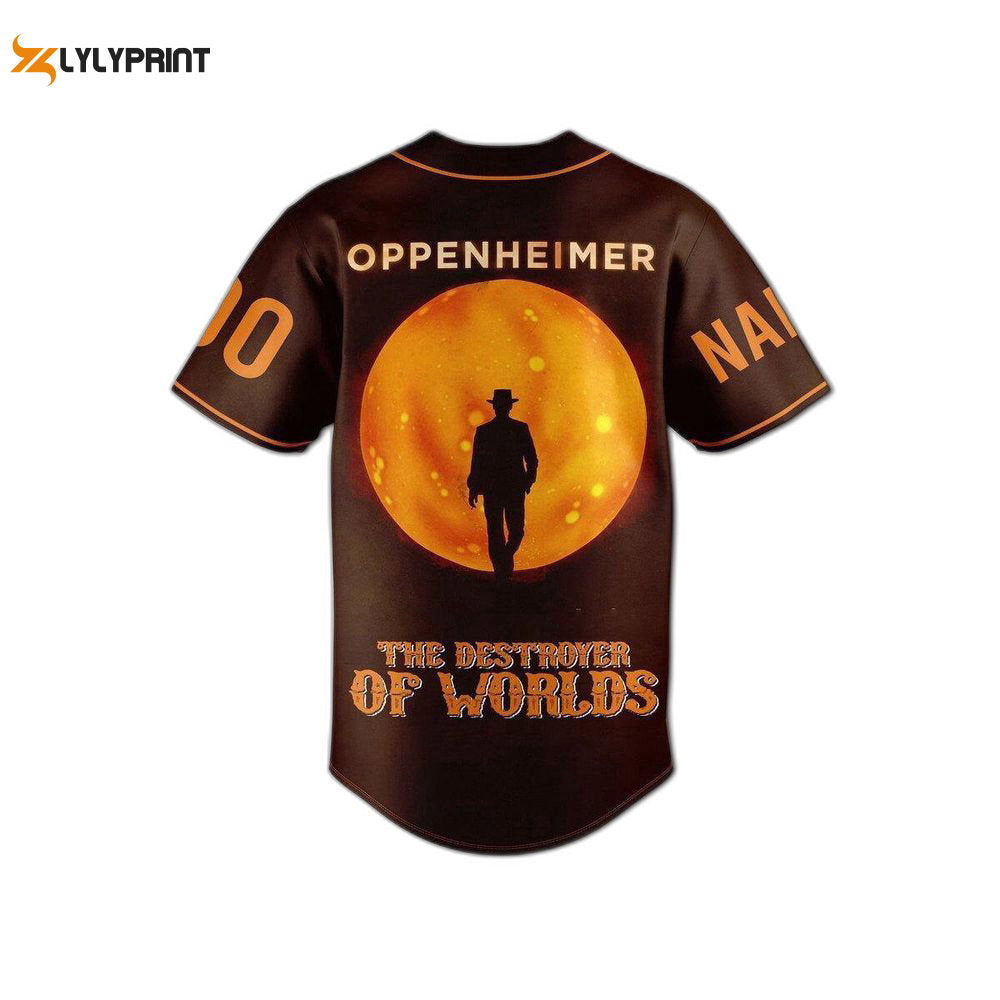 Personalized Oppenheimer Baseball Jersey For Men Women - lylyprint.com baseball jersey product view 1