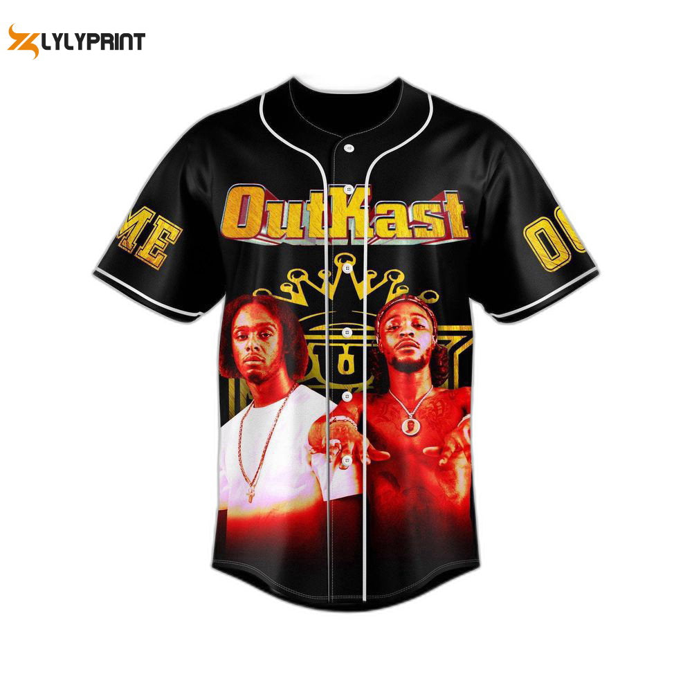Personalized Outkast Baseball Jersey For Men Women, Outkast Hip Hop Band Jersey - lylyprint.com baseball jersey product view 1